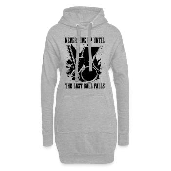 Never Give Up Until Cue Sports Snooker Pool Player - Hoodie-Kleid - Grau meliert - Vorne