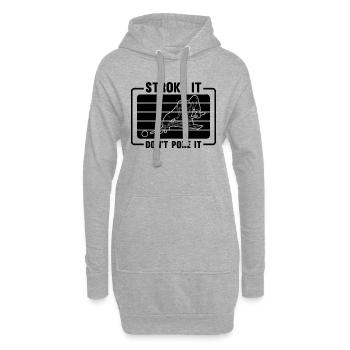 Stroke It Don’t Poke It Retro Snooker Pool Player - Sweat-shirt à capuche long Femme - gris chiné - Devant