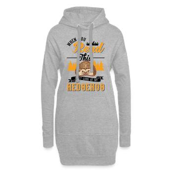 Hérisson Cadeau Stacheligel - Sweat-shirt à capuche long Femme - gris chiné - Devant