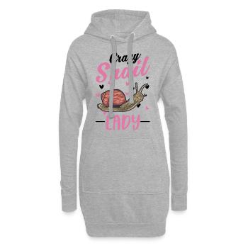Verrückte Schnecken Frau - Hoodie-Kleid - Grau meliert - Vorne