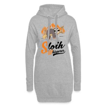 Faultier Flüsterer Sloth Whisperer - Hoodie Dress - heather grey - Front