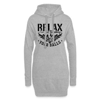 Détendez-vous, je suis juste en train de casser votre billard Joueur de billard - Sweat-shirt à capuche long Femme - gris chiné - Devant