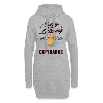 Capybara Cadeau Capibara capybara - Sweat-shirt à capuche long Femme - gris chiné - Devant