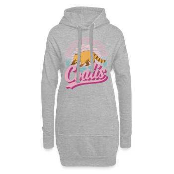 Facilement distrait par Coatis coati - Sweat-shirt à capuche long Femme - gris chiné - Devant