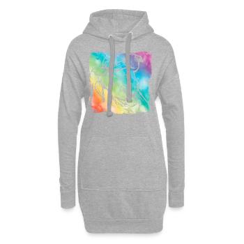 Pitbull Rétro - Sweat-shirt à capuche long Femme - gris chiné - Devant