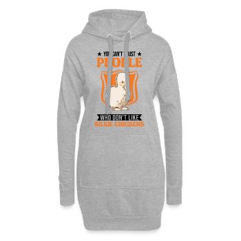 Silk Chicken Cadeau Silkie Chicken Silkie Chicken - Sweat-shirt à capuche long Femme - gris chiné - Devant