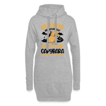 Sois toujours toi-même Capybara Wasserschwein Capibara - Sweat-shirt à capuche long Femme - gris chiné - Devant