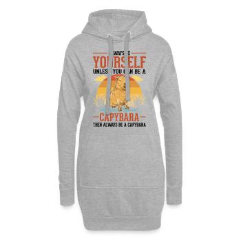 Sois toujours toi-même Capybara Wasserschwein Capibara - Sweat-shirt à capuche long Femme - gris chiné - Devant