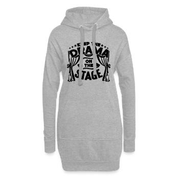 Keep The Drama On The Theater Movie Theatre Actor - Hoodie-Kleid - Grau meliert - Vorne