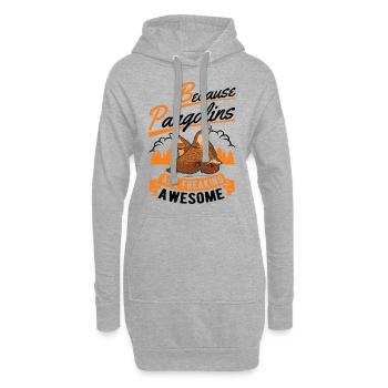 Parce que les pangolins sont géniaux - Sweat-shirt à capuche long Femme - gris chiné - Devant