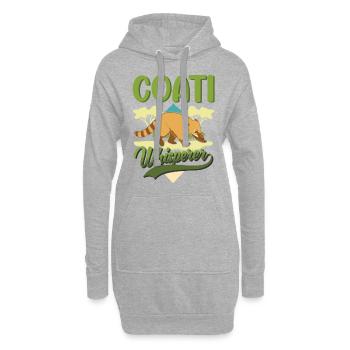 Coati Whisperer Proboscis Bear Coati - Sweat-shirt à capuche long Femme - gris chiné - Devant