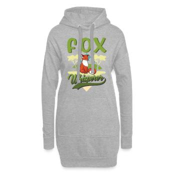Fox Whisperer Red Fox Fox Whisperer - Sweat-shirt à capuche long Femme - gris chiné - Devant