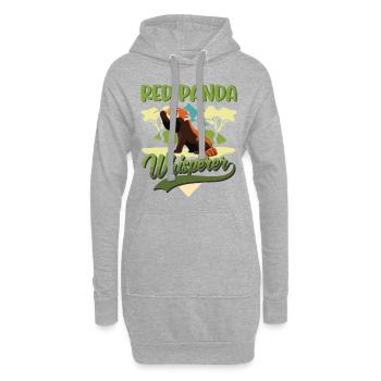 Panda roux chuchotant Chat Ours - Sweat-shirt à capuche long Femme - gris chiné - Devant
