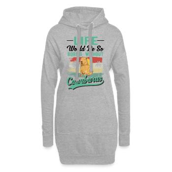 Capybara Cadeau Capibara Capybara - Sweat-shirt à capuche long Femme - gris chiné - Devant