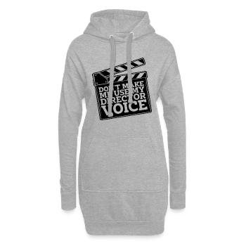 Ne me faites pas utiliser mes réalisateurs de films de cinéma - Sweat-shirt à capuche long Femme - gris chiné - Devant