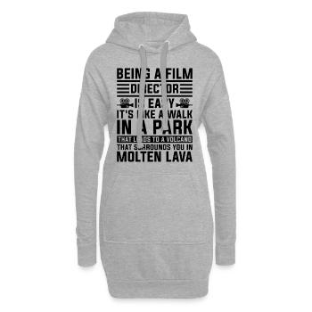 Être réalisateur de films est facile Réalisateurs de films - Sweat-shirt à capuche long Femme - gris chiné - Devant