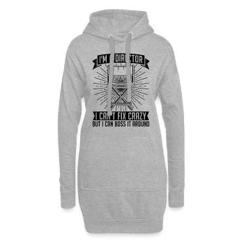 Je suis un réalisateur que je ne peux pas réparer Réalisateurs de films de cinéma - Sweat-shirt à capuche long Femme - gris chiné - Devant