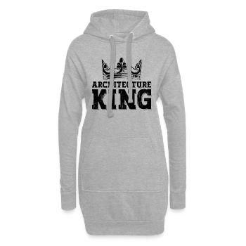 Architecture King Construct Building Architects - Hoodie-Kleid - Grau meliert - Vorne