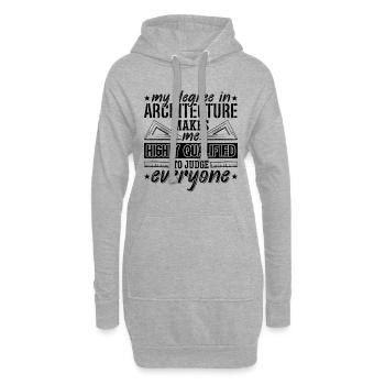 Mon diplôme en architecture EConstruction Architects - Sweat-shirt à capuche long Femme - gris chiné - Devant
