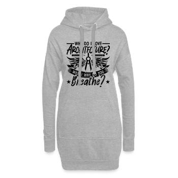 Why Do I Love Architecture Engineering Architects - Hoodie-Kleid - Grau meliert - Vorne