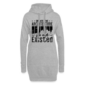 Create The Architecture Retro Engineer Architects - Hoodie-Kleid - Grau meliert - Vorne