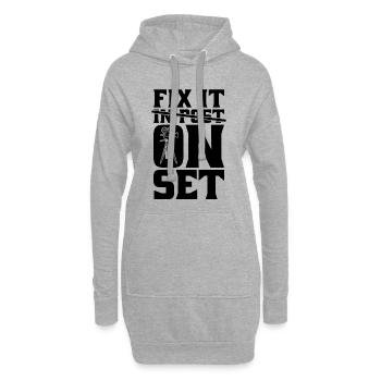 Fix It On Set Filmmaking Cinematographer Filmmaker - Sweat-shirt à capuche long Femme - gris chiné - Devant