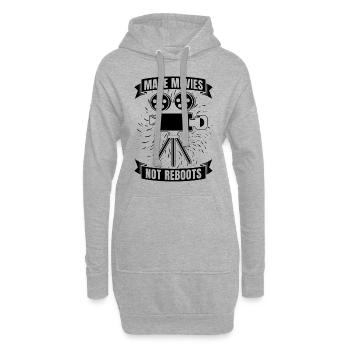 Faire des films et non des redémarrages Réalisateur de films Cinéaste - Sweat-shirt à capuche long Femme - gris chiné - Devant