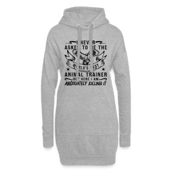 I Never Asked To Be Animal Rescue Animal Trainers - Hoodie-Kleid - Grau meliert - Vorne