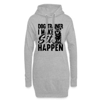 Dog Trainer I Make Sit Dog Trainer Animal Trainers - Hoodie-Kleid - Grau meliert - Vorne