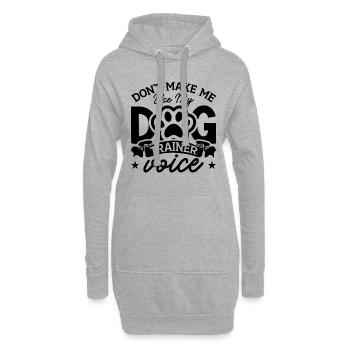 Don't Make Me Use My Zookeeper Animal Trainers - Hoodie-Kleid - Grau meliert - Vorne