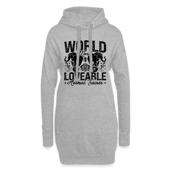 World's Most Loveable Zookeeper Animal Trainers - Hoodie-Kleid - Grau meliert - Vorne
