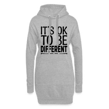 Its ok to be different. Motivational quotes. - Hoodie Dress - heather grey - Front