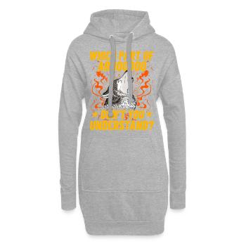 Which part of arooooo don't you understand? Husky - Hoodie-Kleid - Grau meliert - Vorne