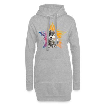 Husky - Hoodie-Kleid - Grau meliert - Vorne