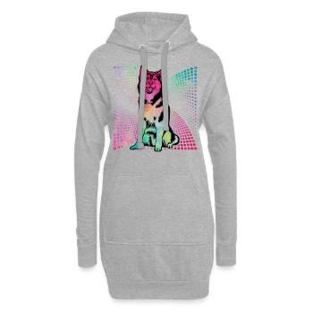 Husky - Hoodie-Kleid - Grau meliert - Vorne