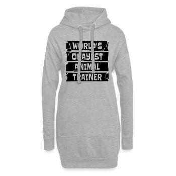World’s Okayest Animal Dog Trainer Dresseurs d’animaux - Sweat-shirt à capuche long Femme - gris chiné - Devant