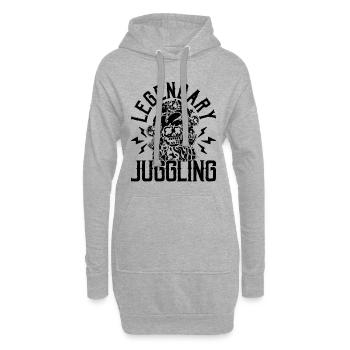 Personnel de cirque légendaire jongleur Clowns de cirque - Sweat-shirt à capuche long Femme - gris chiné - Devant