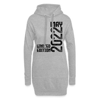 Cadeau may 2022. anniversary may 2022. Mai 2022. - Sweat-shirt à capuche long Femme - gris chiné - Devant