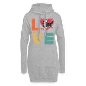 Husky Love - Hoodie-Kleid - Grau meliert - Vorne