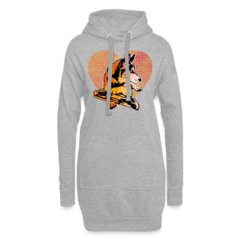 Husky - Hoodie-Kleid - Grau meliert - Vorne