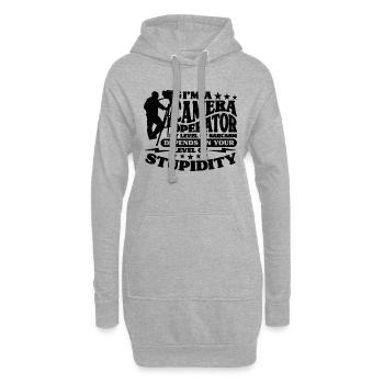 I'm A Camera Operator My Level Of Film Cameraman - Hoodie-Kleid - Grau meliert - Vorne