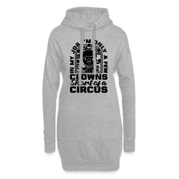 Dans mon travail, je ne suis qu’un personnel de cirque Clowns de cirque - Sweat-shirt à capuche long Femme - gris chiné - Devant