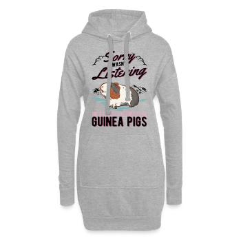 Cochon d’Inde Cadeau Cochon d’Inde - Sweat-shirt à capuche long Femme - gris chiné - Devant
