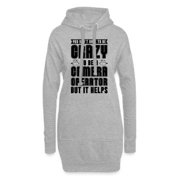 You Don't Have To Be Movie Maker Camera Operators - Hoodie Dress - heather grey - Front