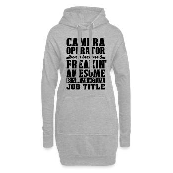 Cadreur uniquement parce que Freakin' Cameraman - Sweat-shirt à capuche long Femme - gris chiné - Devant