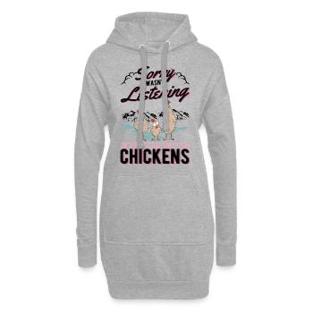 Poulets Éleveur Poulet Poulet - Sweat-shirt à capuche long Femme - gris chiné - Devant