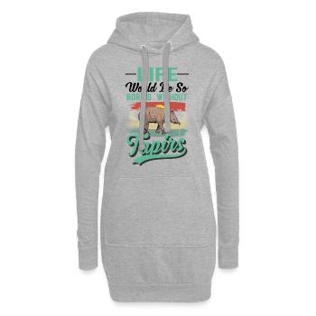 Tapir Cadeau Tapir des plaines Tapirdae Tapir - Sweat-shirt à capuche long Femme - gris chiné - Devant