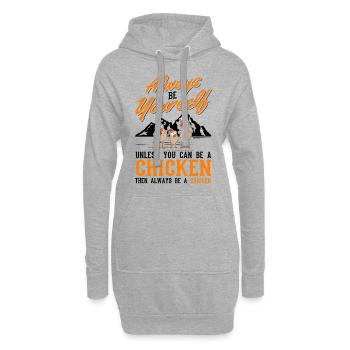 Chickens Chicken Breeding Chicken Farmer - Hoodie Dress - heather grey - Front
