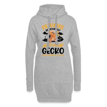 Always be yourself Unless you can be a Gecko - Hoodie-Kleid - Grau meliert - Vorne