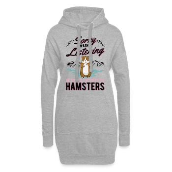 Hamster Roue Hamster Or Hamster - Sweat-shirt à capuche long Femme - gris chiné - Devant